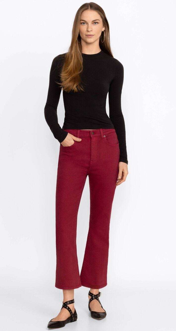 New Johnny Was Marseille Baby Boot Jeans JW1011CN8 Size 31 Cranberry
